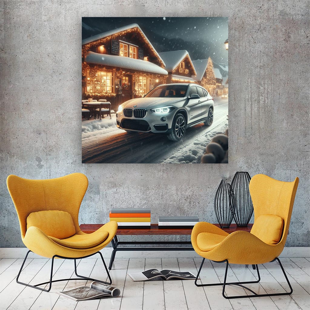 Bmw X Snowfall Wall Art