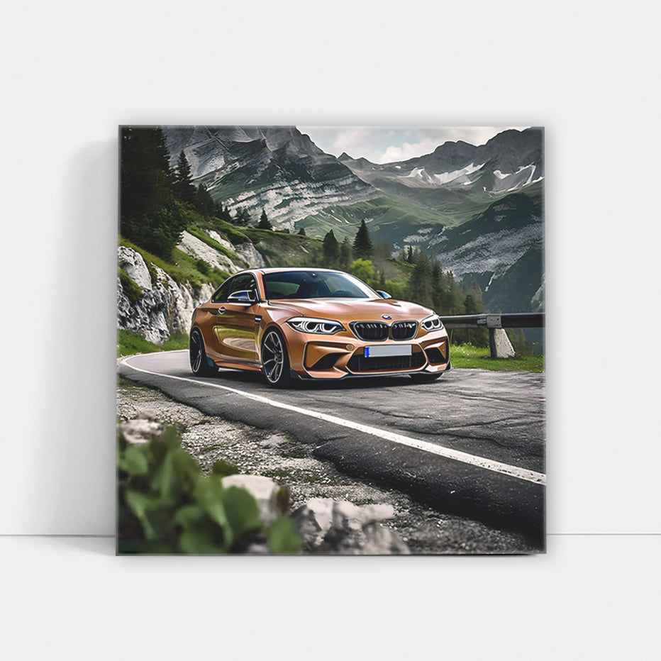 Bmw M2 Brown In Mountai Wall Art