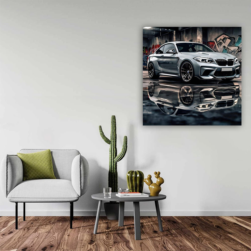 Gray BMW M2 in Urban Setting - Stylish and Powerful