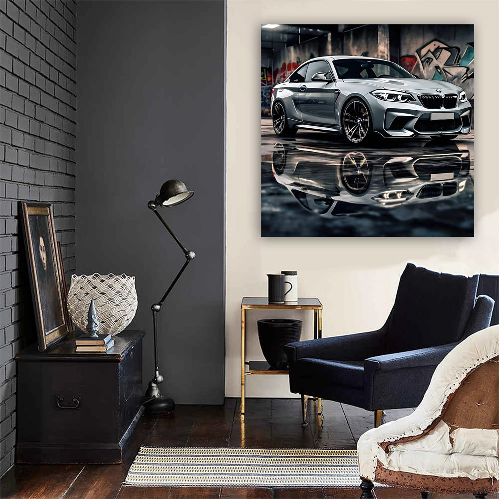 Gray BMW M2 in Urban Setting - Stylish and Powerful