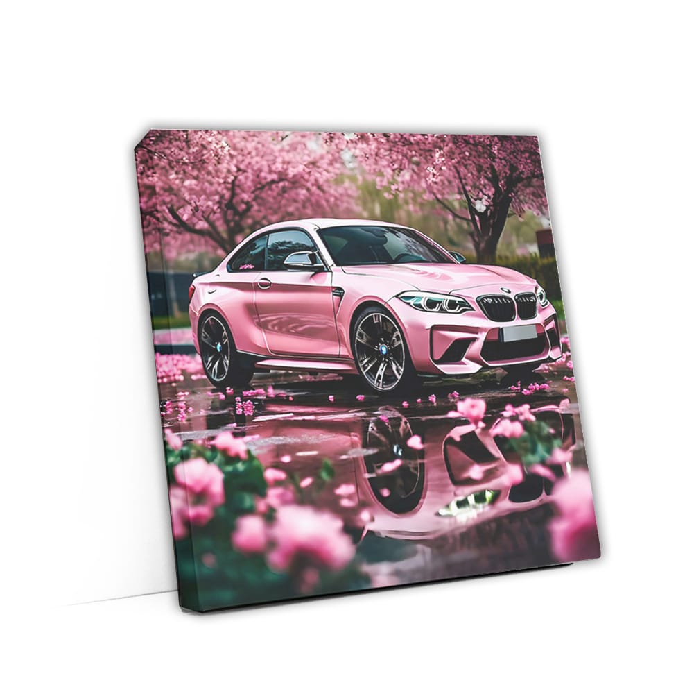 Bmw M2 Pink In Flower Wall Art