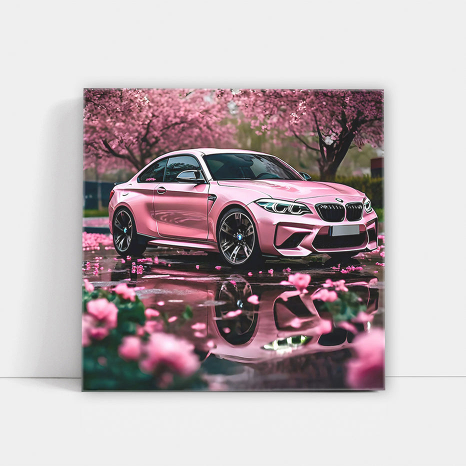 Bmw M2 Pink In Flower Wall Art