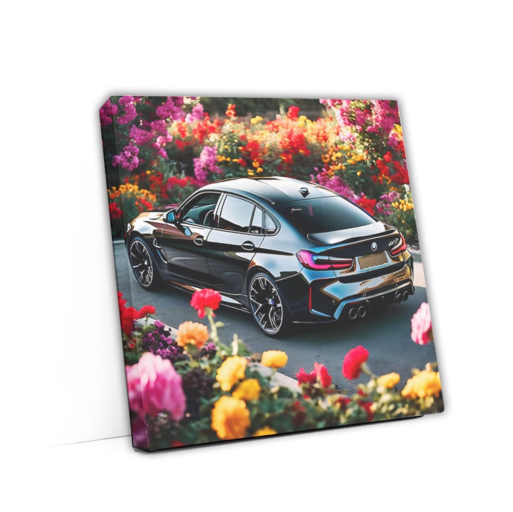 Bmw M3 Black In Flower Wall Art