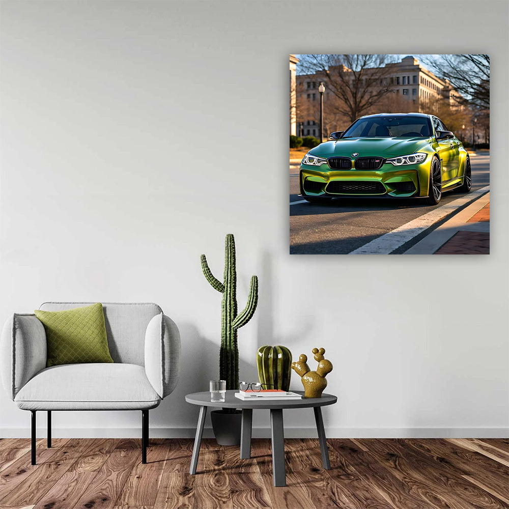 Green BMW M3 in Washington DC - Power and Elegance