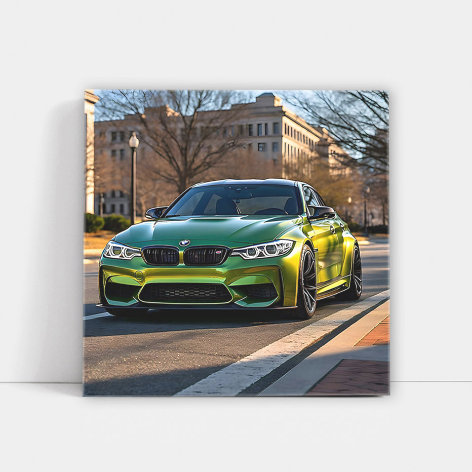 Green BMW M3 in Washington DC - Power and Elegance