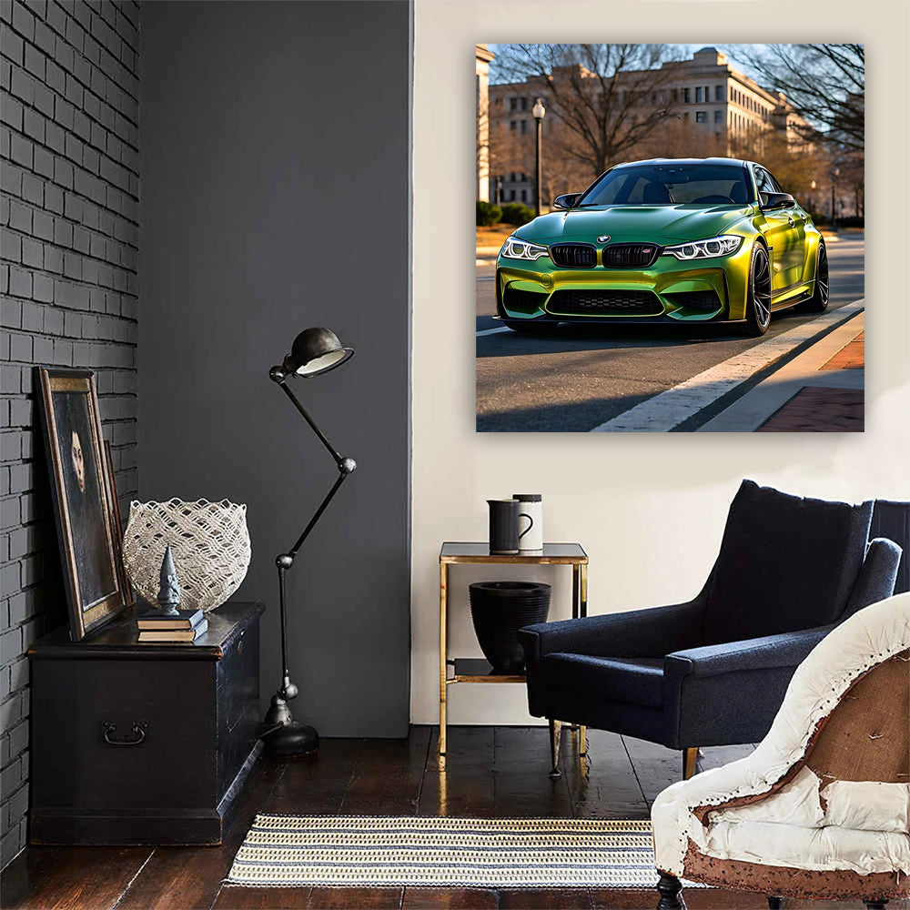 Green BMW M3 in Washington DC - Power and Elegance
