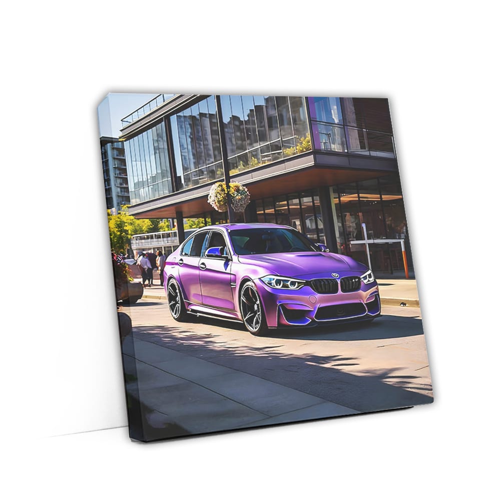 Bmw M3 Purple In Seattle W Wall Art