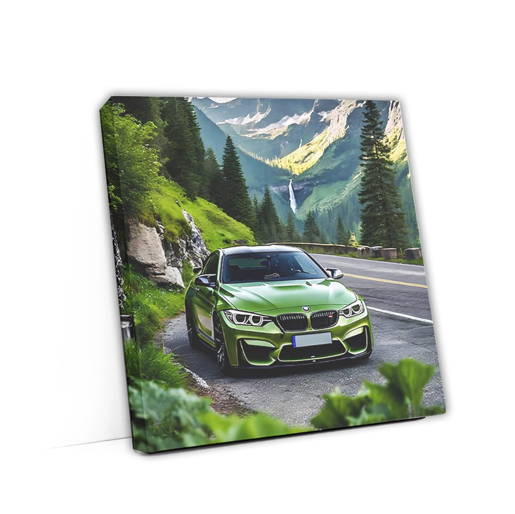 Bmw M4 Green In National Par Wall Art