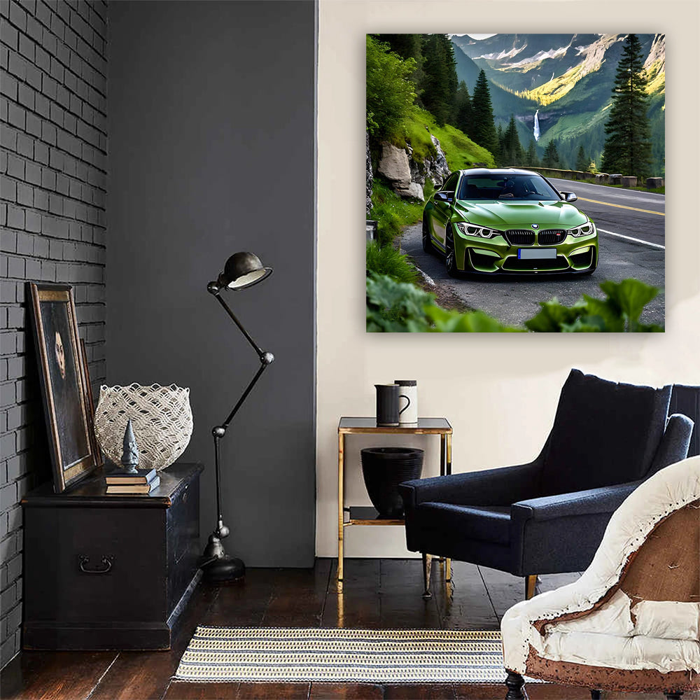 Vibrant Green BMW M4 in Scenic Park - Bold and Dynamic