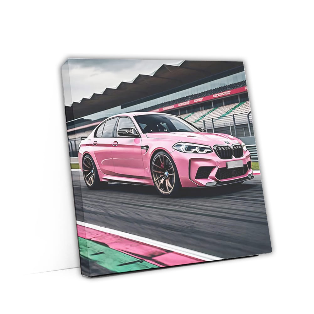 Bmw M5 Pink On Race Rin Wall Art