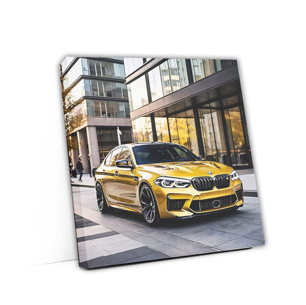 Bmw M5 Yellow In Washington D Wall Art