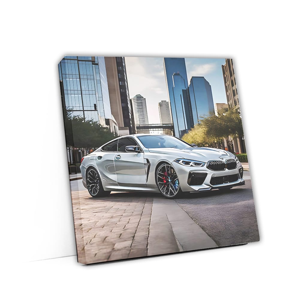 Bmw M8 Silver In Houston T Wall Art