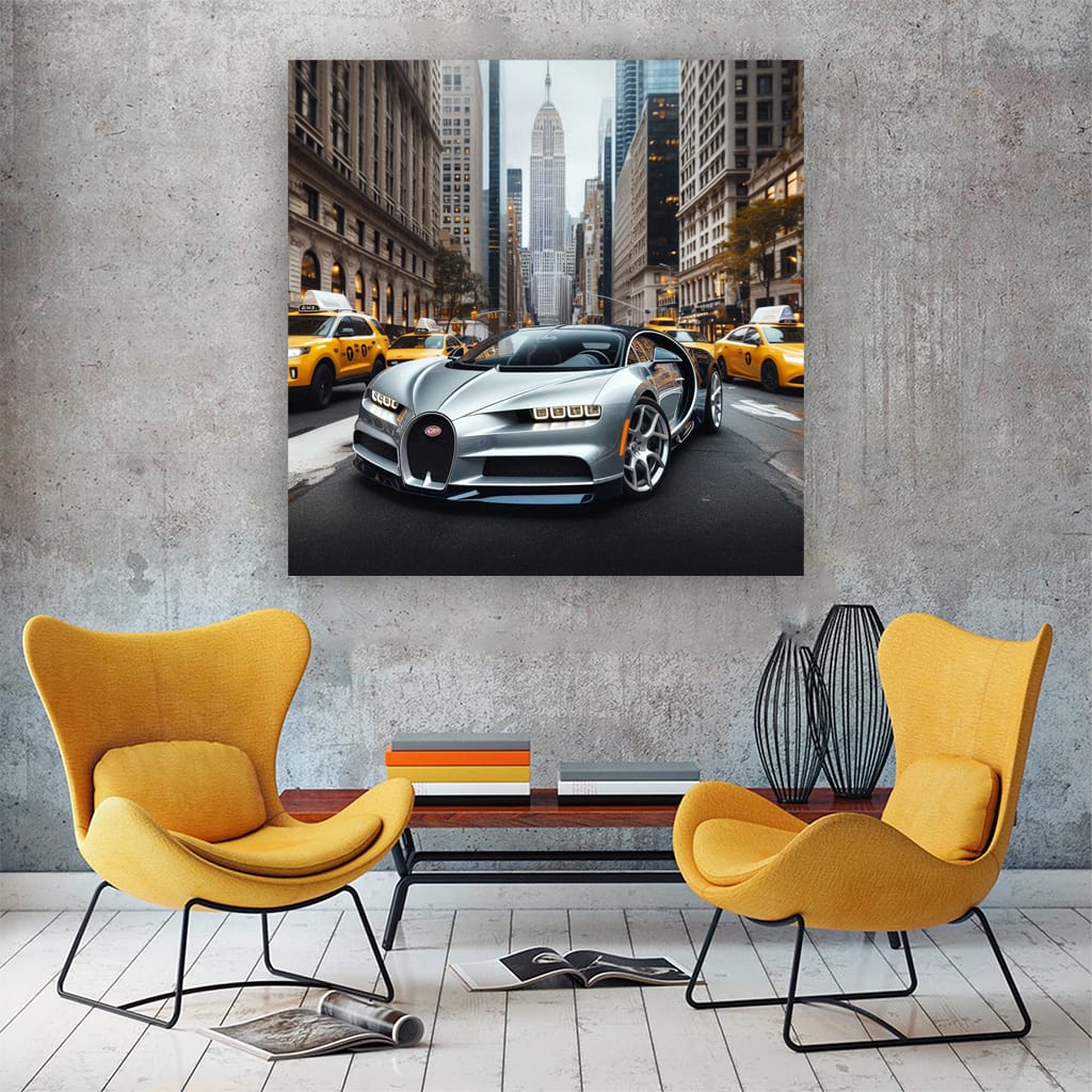 Bugatti Chiron New York Wall Art