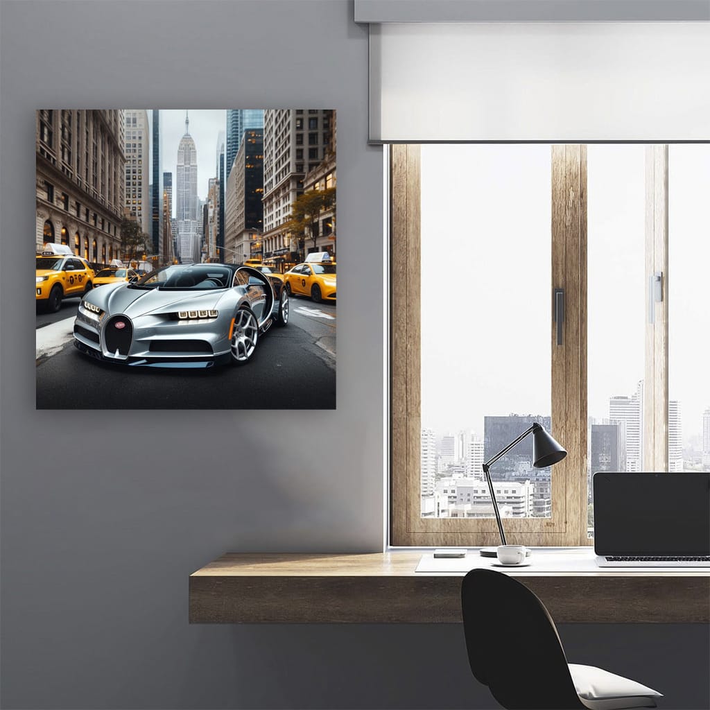 Bugatti Chiron New York Wall Art