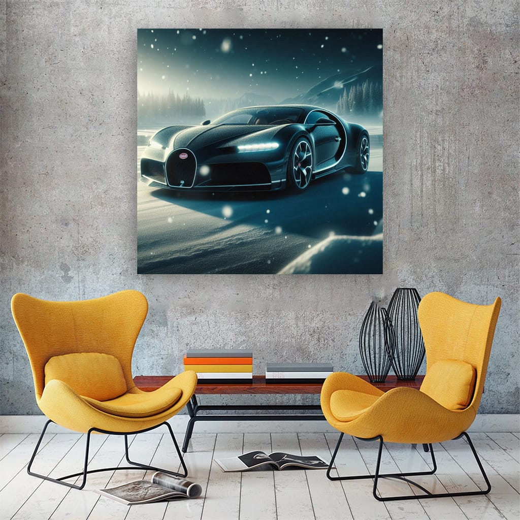 Bugatti Divo Snowfa Wall Art