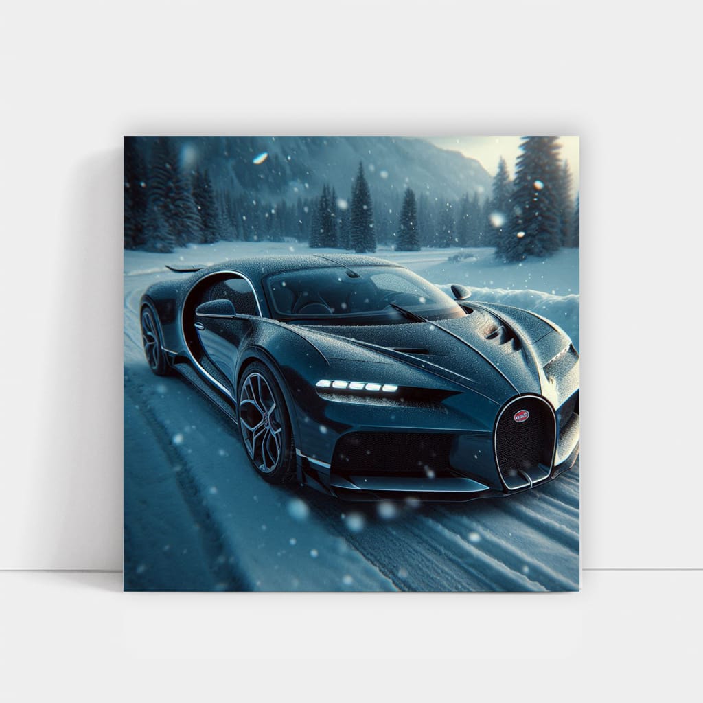 Bugatti Divo Snowfall Wall Art