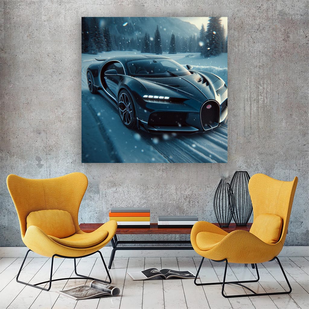 Bugatti Divo Snowfall Wall Art