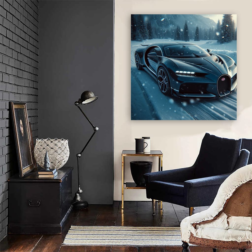 Bugatti Divo Snowfall Wall Art