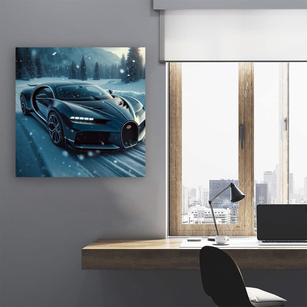 Bugatti Divo Snowfall Wall Art