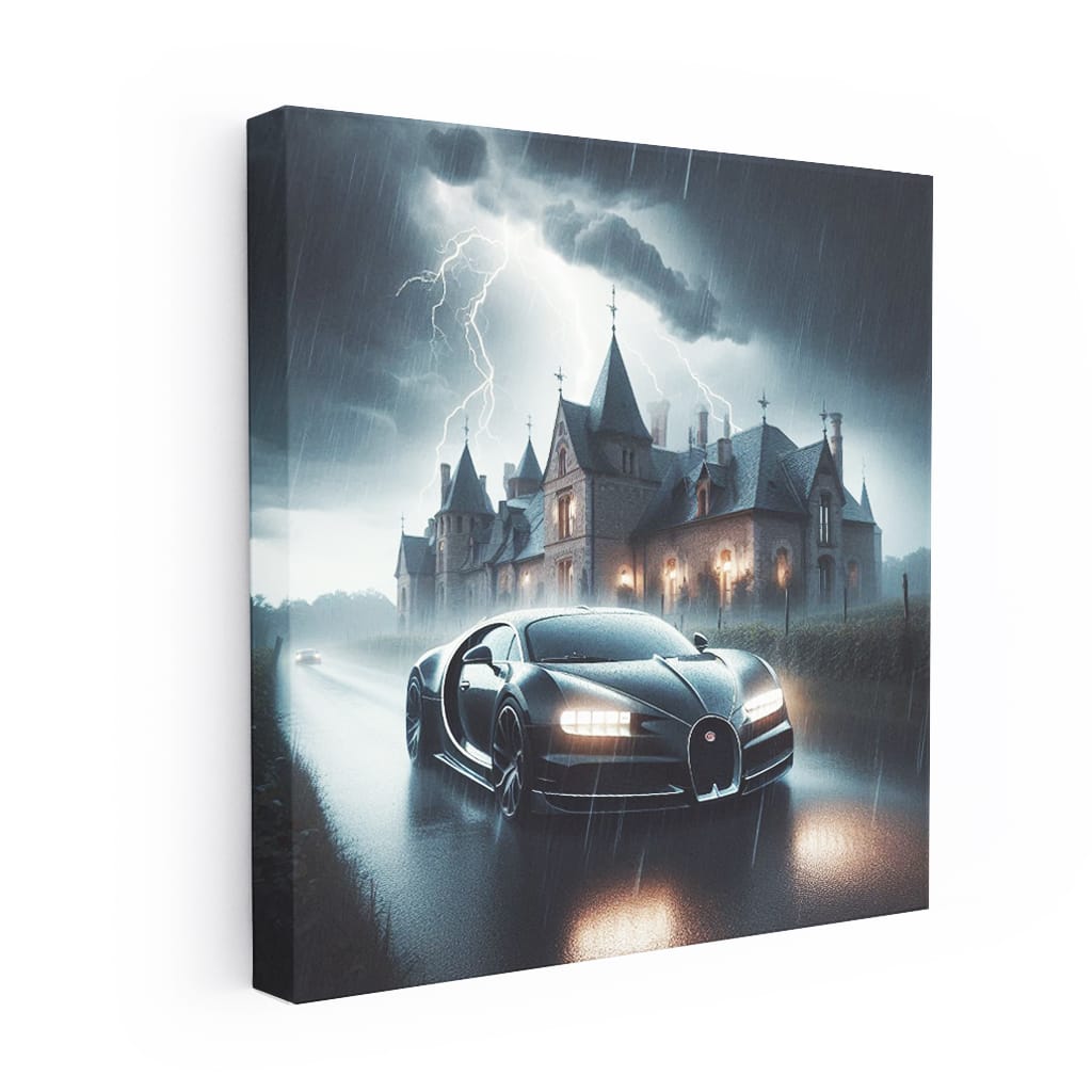 Bugatti La Voiture Noire Thunderstorm Wall Art