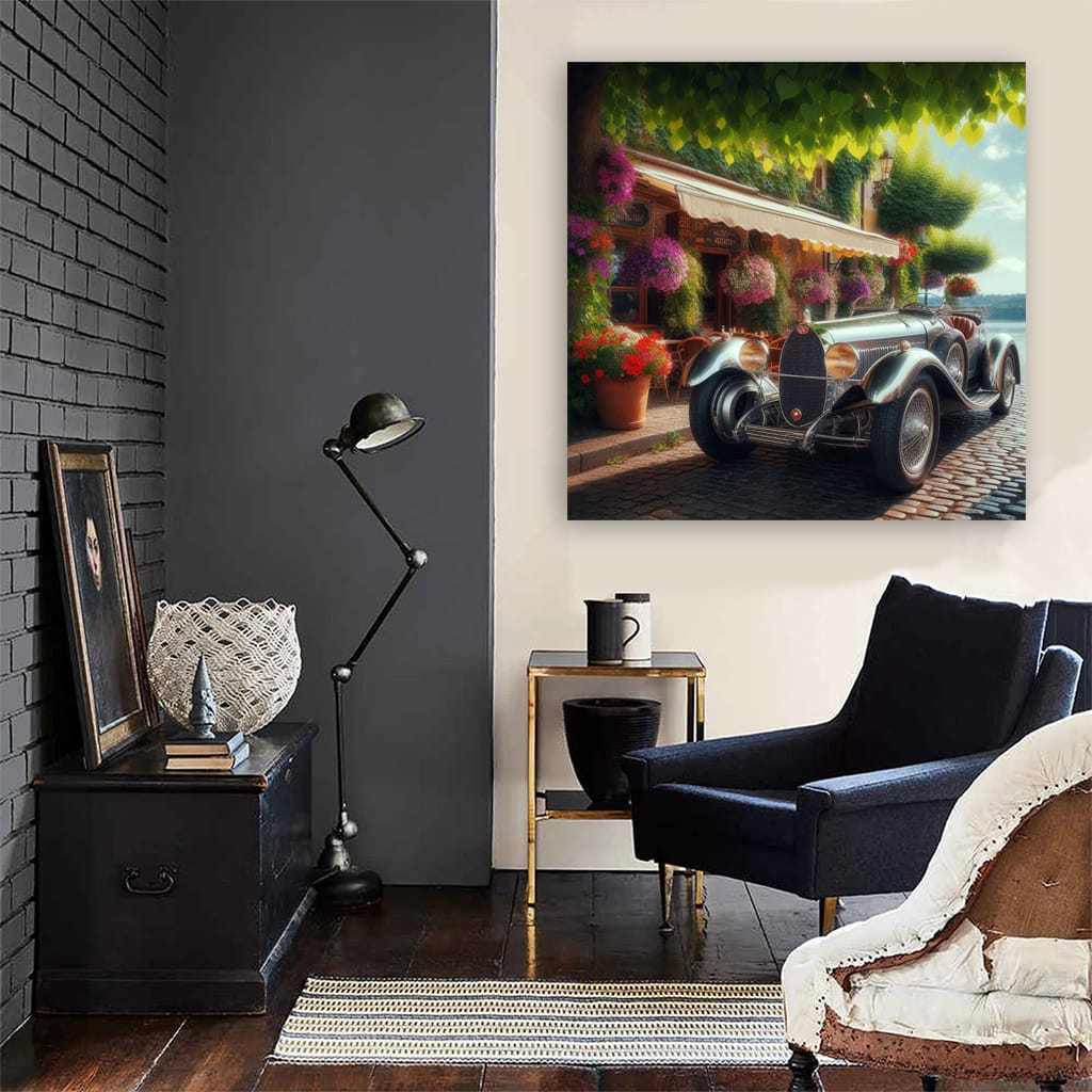 Vintage Bugatti Classic in Bright Sun - Timeless Elegance