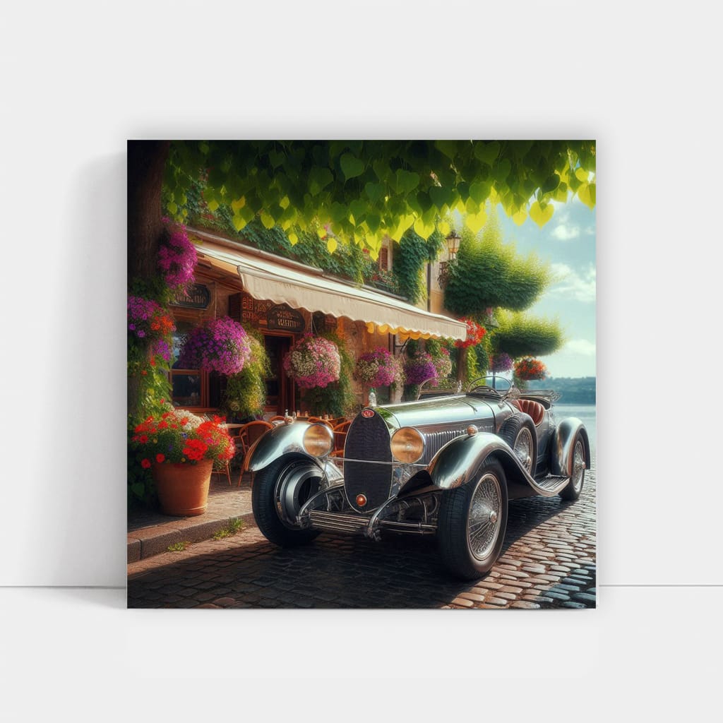 Vintage Bugatti Classic in Bright Sun - Timeless Elegance