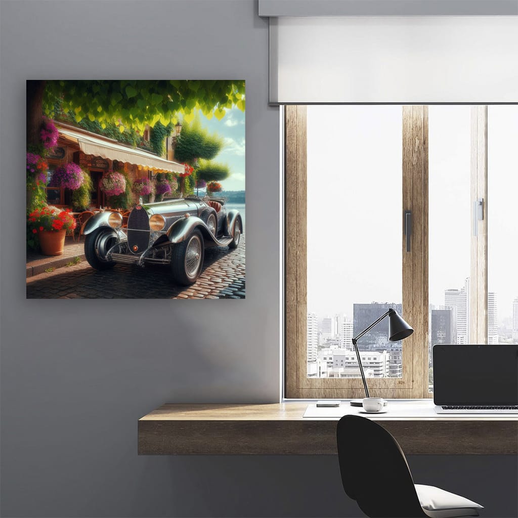 Vintage Bugatti Classic in Bright Sun - Timeless Elegance