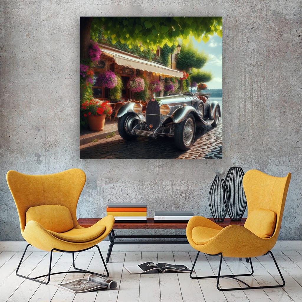 Vintage Bugatti Classic in Bright Sun - Timeless Elegance