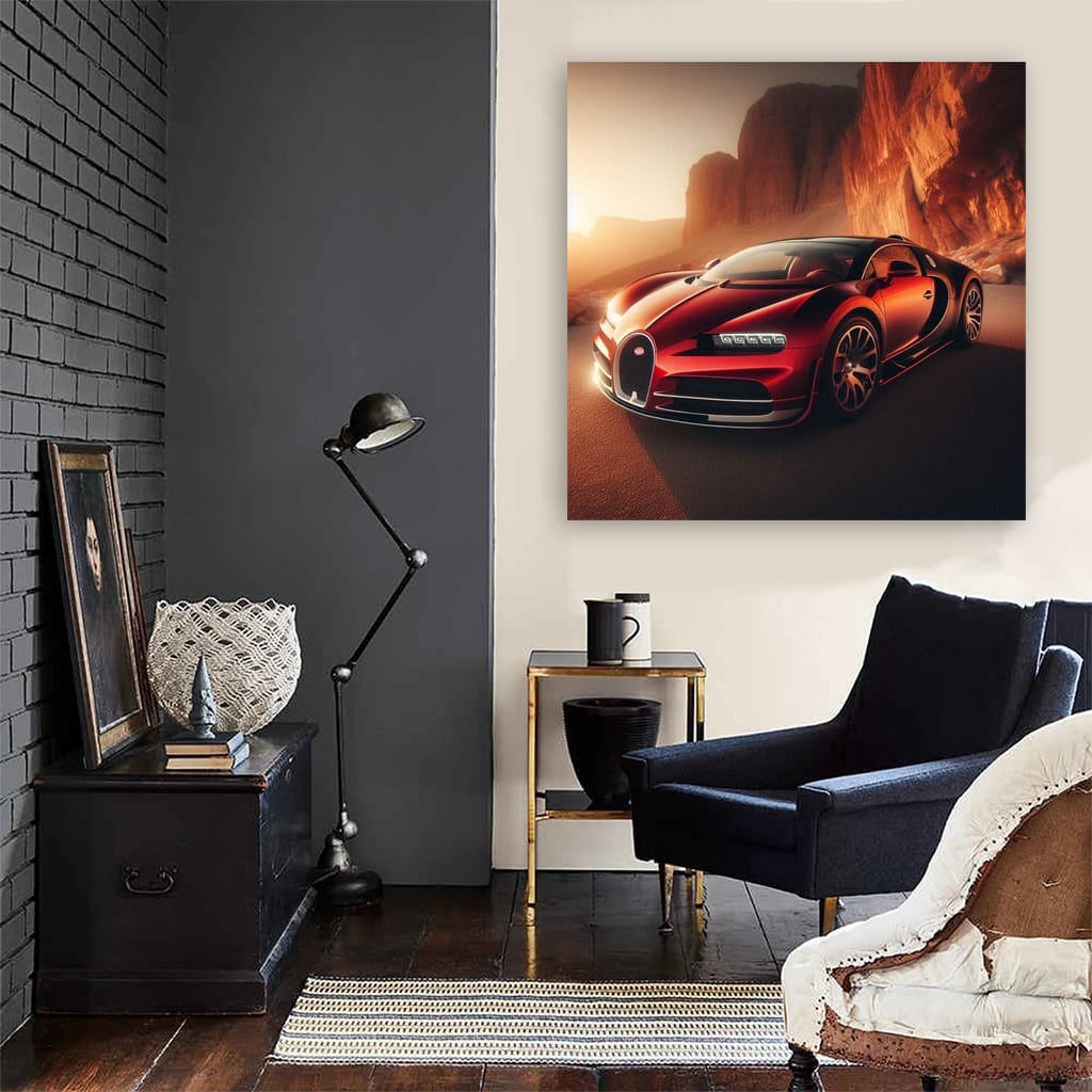 Bugatti Veyron Canyon Wall Art