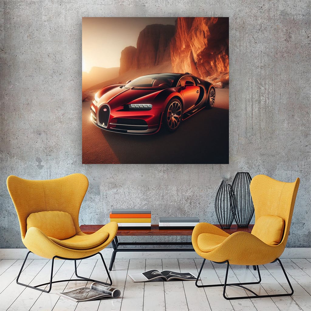 Bugatti Veyron Canyon Wall Art