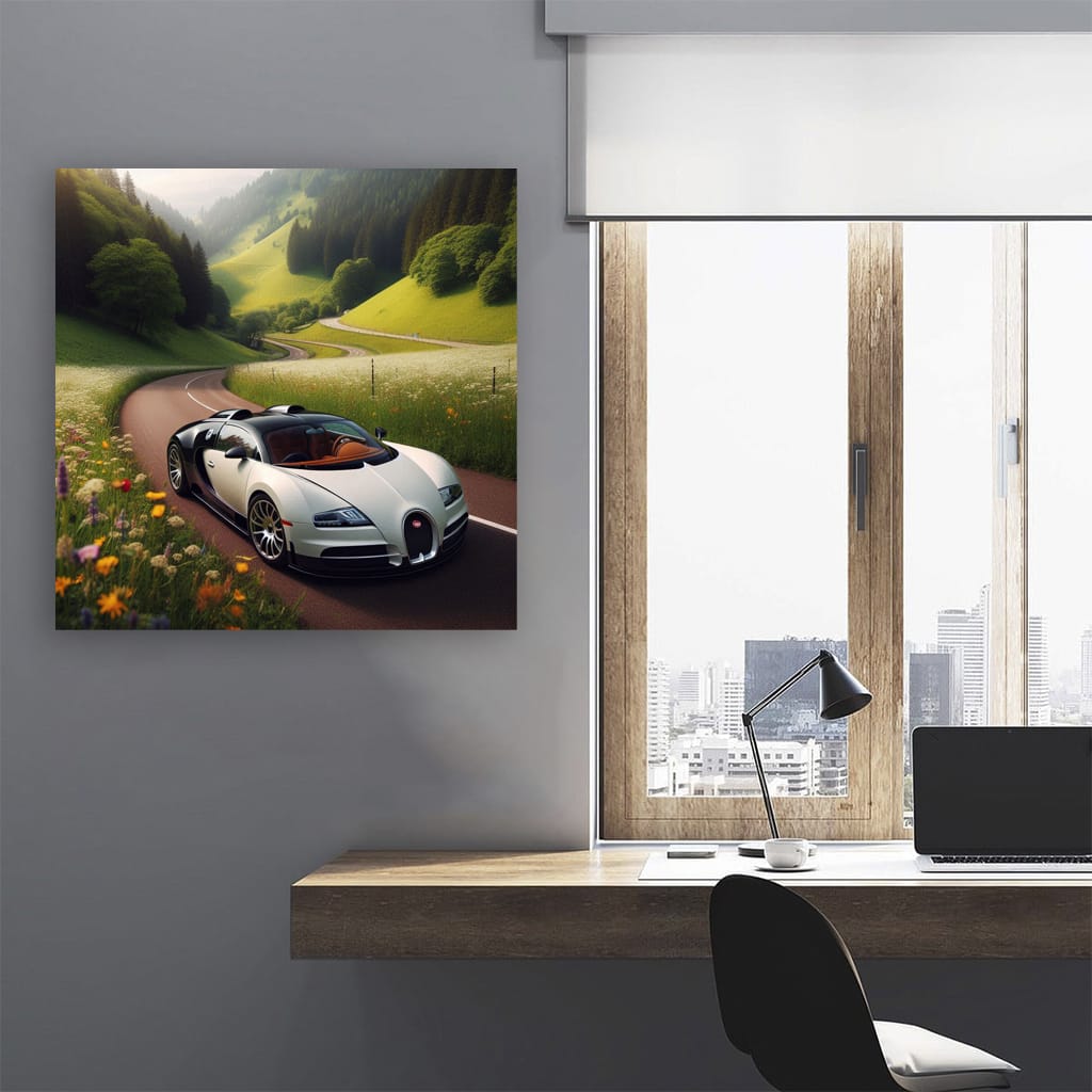 Bugatti Veyron in Valley: Power Meets Elegance