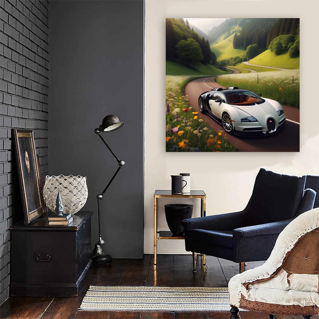 Bugatti Veyron in Valley: Power Meets Elegance