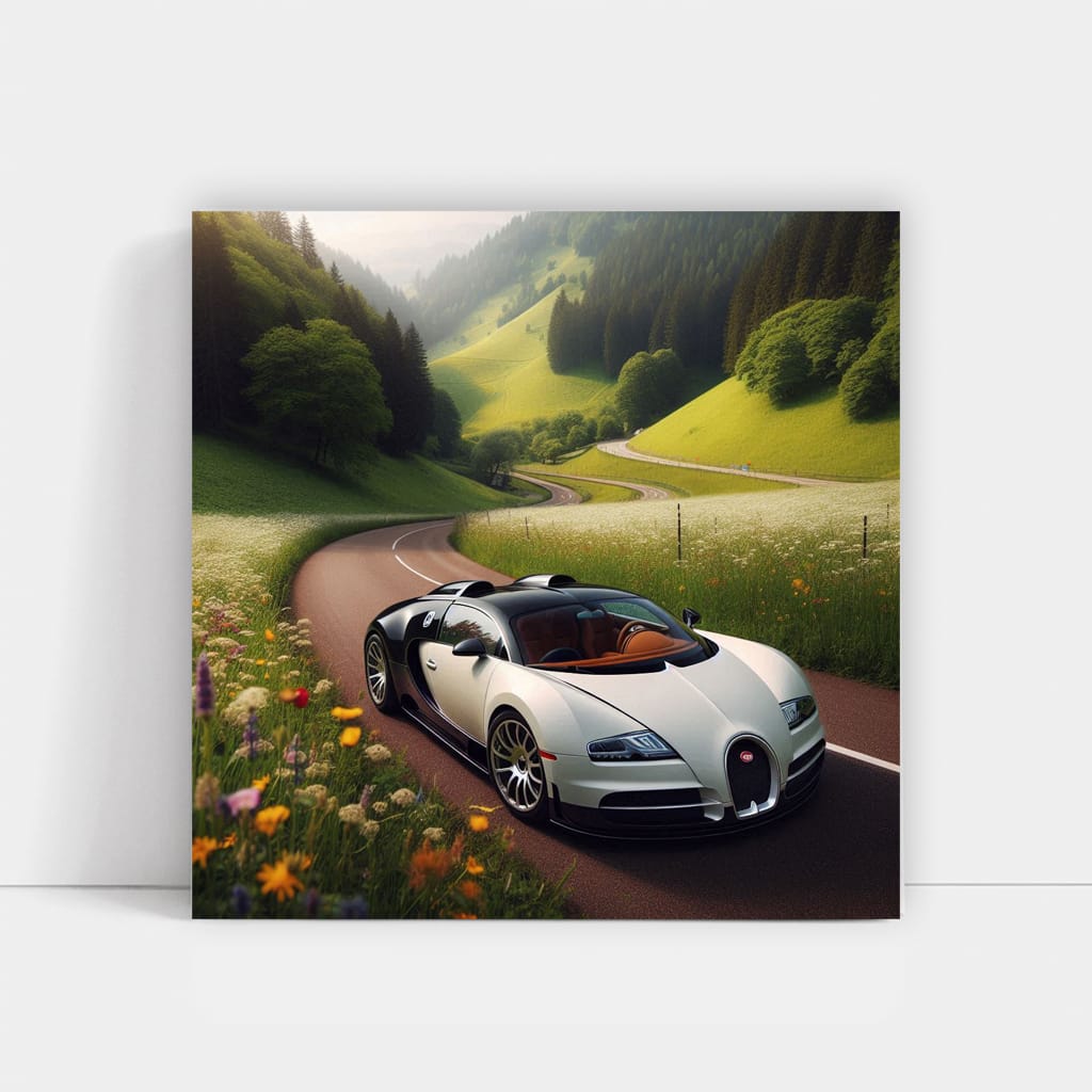 Bugatti Veyron in Valley: Power Meets Elegance