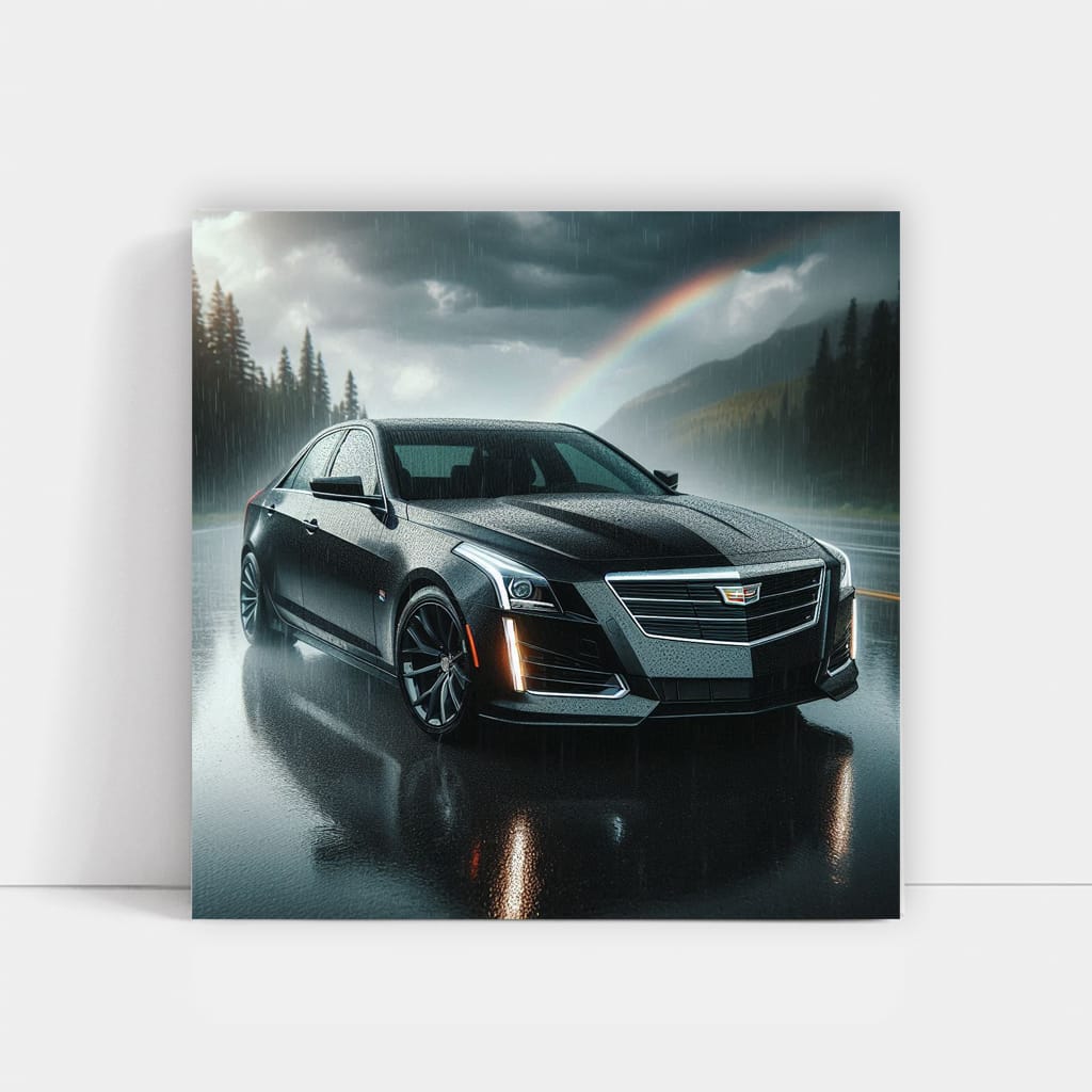 Cadillac Cts Cloudy Weath Wall Art