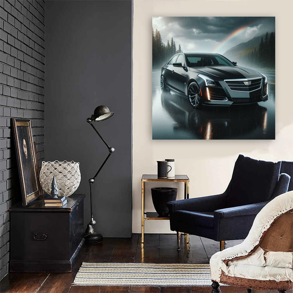 Cadillac Cts Cloudy Weath Wall Art