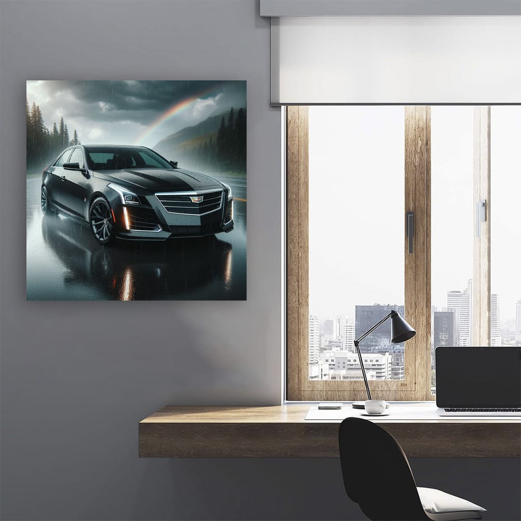 Cadillac Cts Cloudy Weath Wall Art