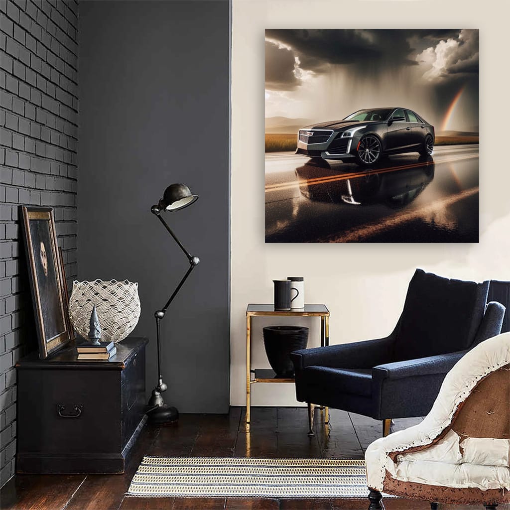 Cadillac Cts Cloudy Weather Wall Art