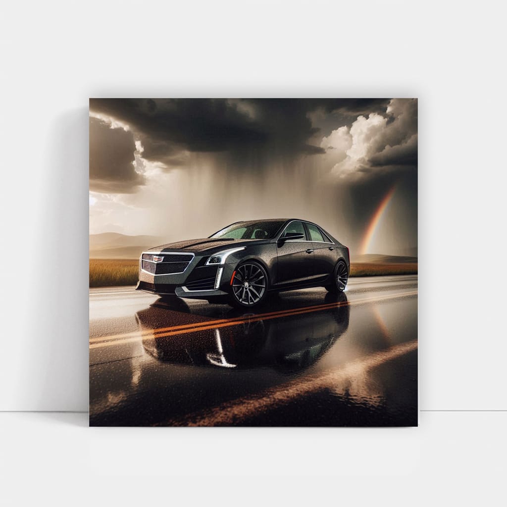 Cadillac Cts Cloudy Weather Wall Art