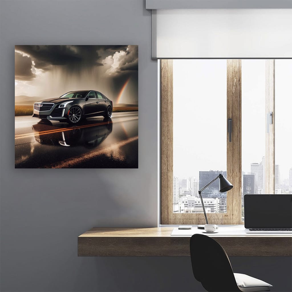 Cadillac Cts Cloudy Weather Wall Art