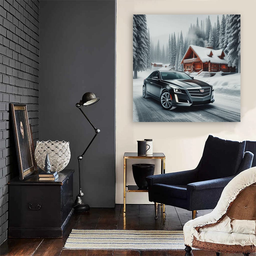 Cadillac Cts Winter Wall Art