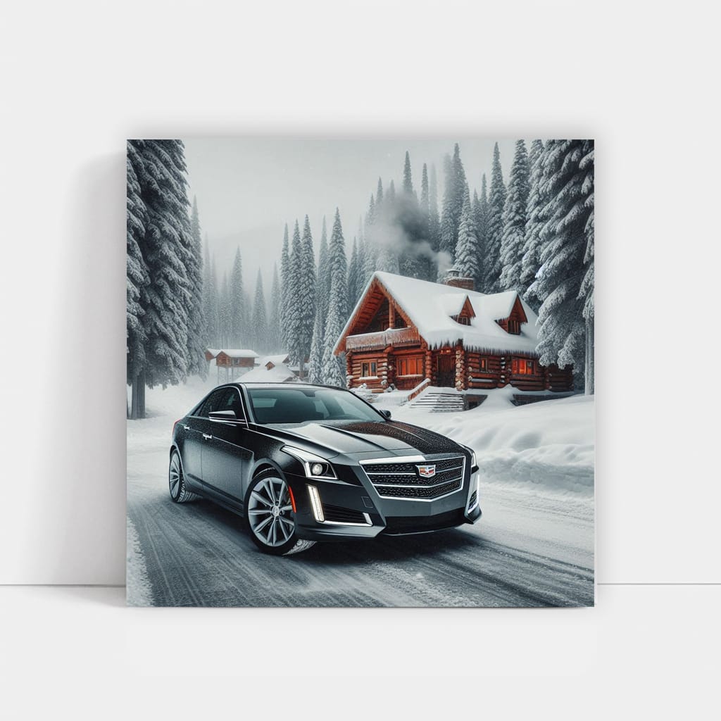 Cadillac Cts Winter Wall Art