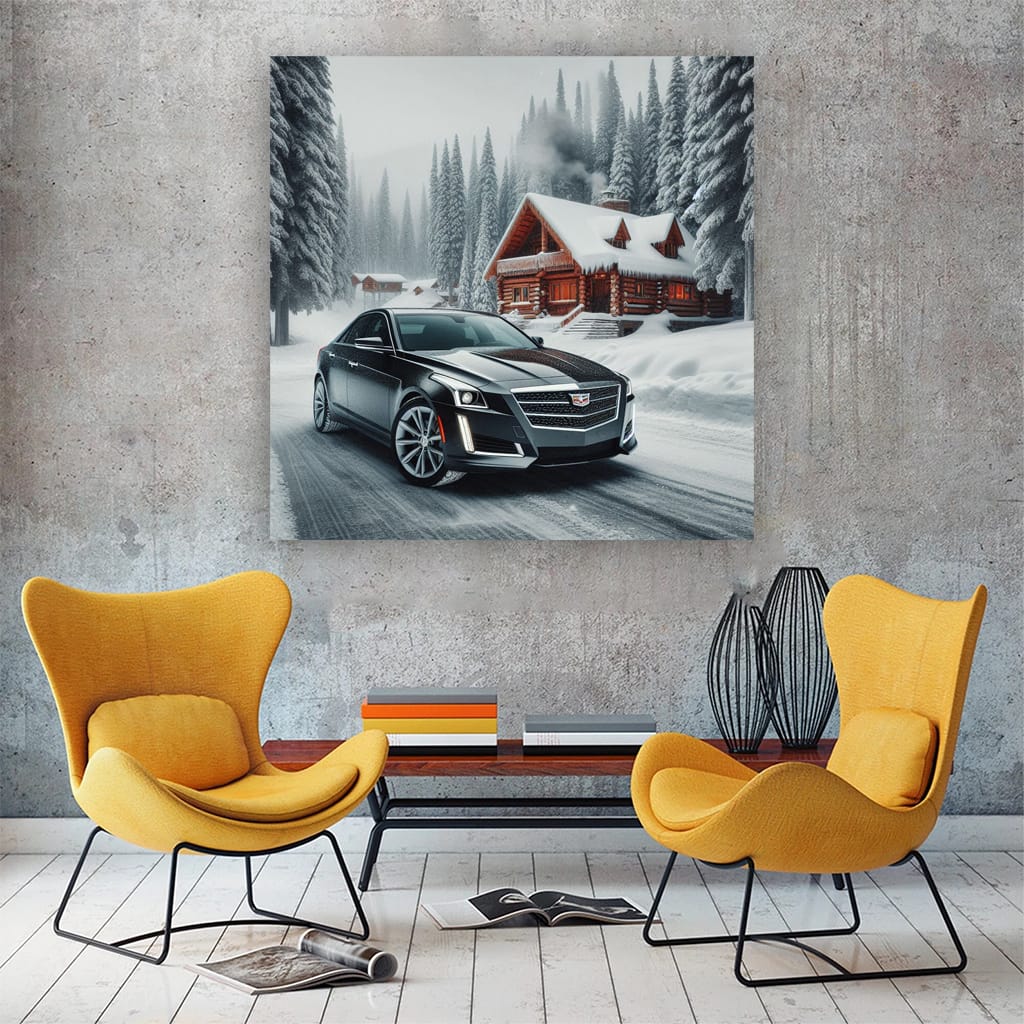 Cadillac Cts Winter Wall Art