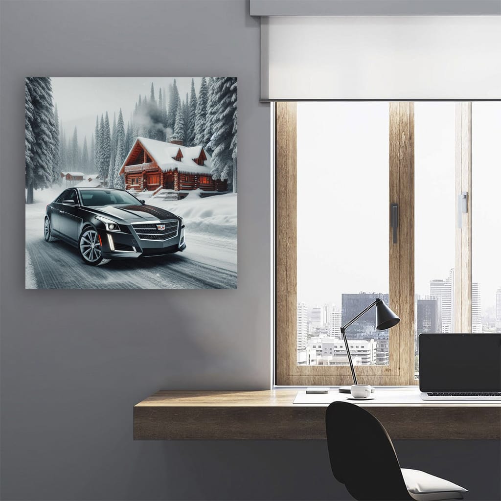 Cadillac Cts Winter Wall Art