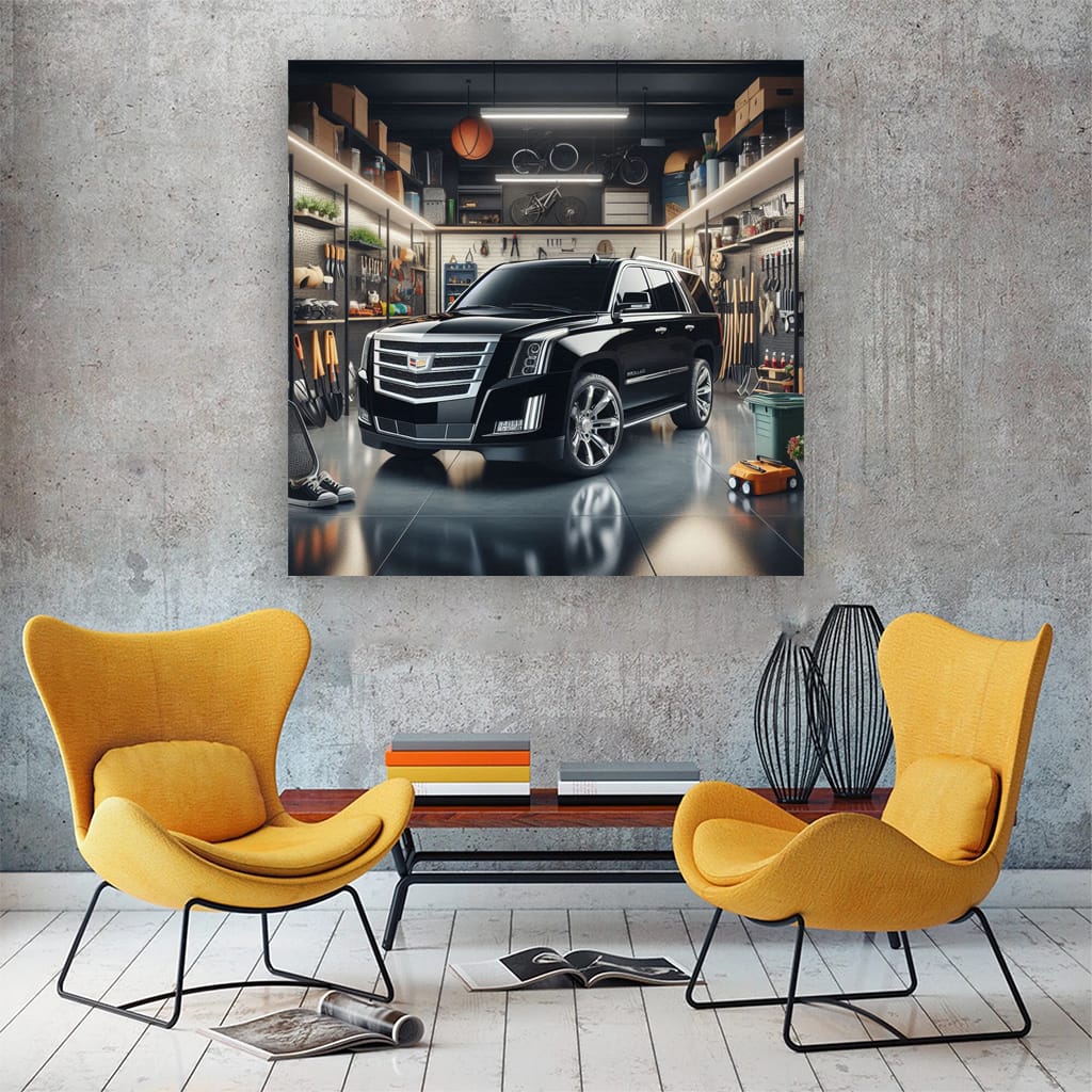 Cadillac Escalade in Modern Garage - Luxury on Wheels
