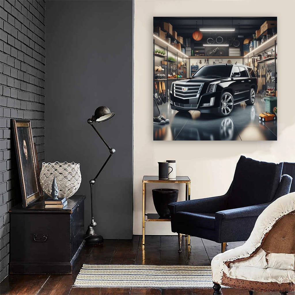 Cadillac Escalade in Modern Garage - Luxury on Wheels