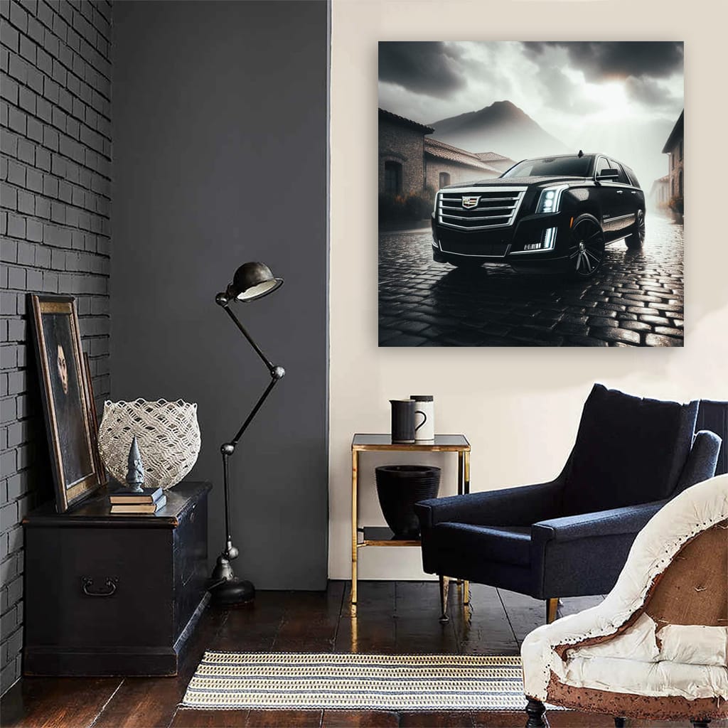 Cadillac Escalade Overcast Weath Wall Art