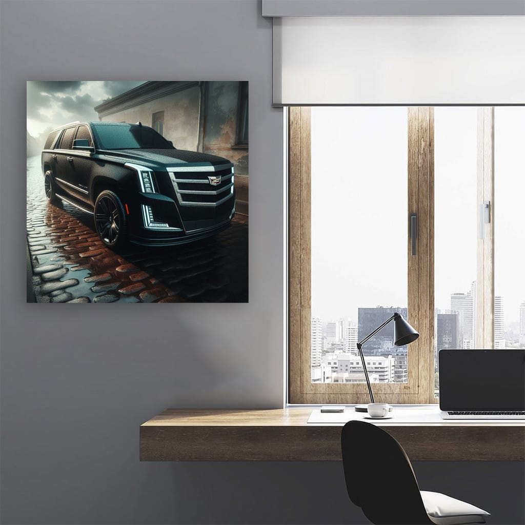 Cadillac Escalade Overcast Weather Wall Art