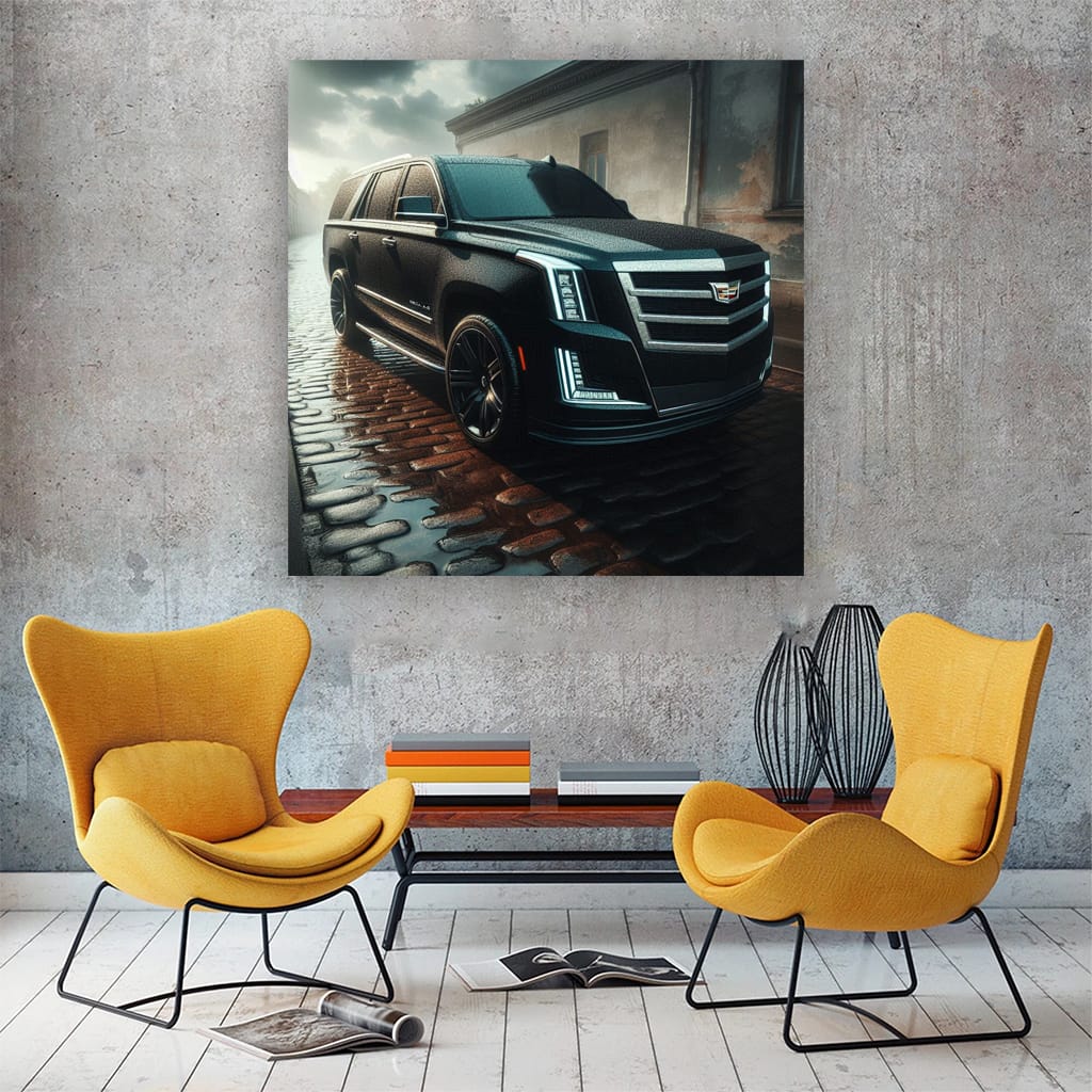 Cadillac Escalade Overcast Weather Wall Art