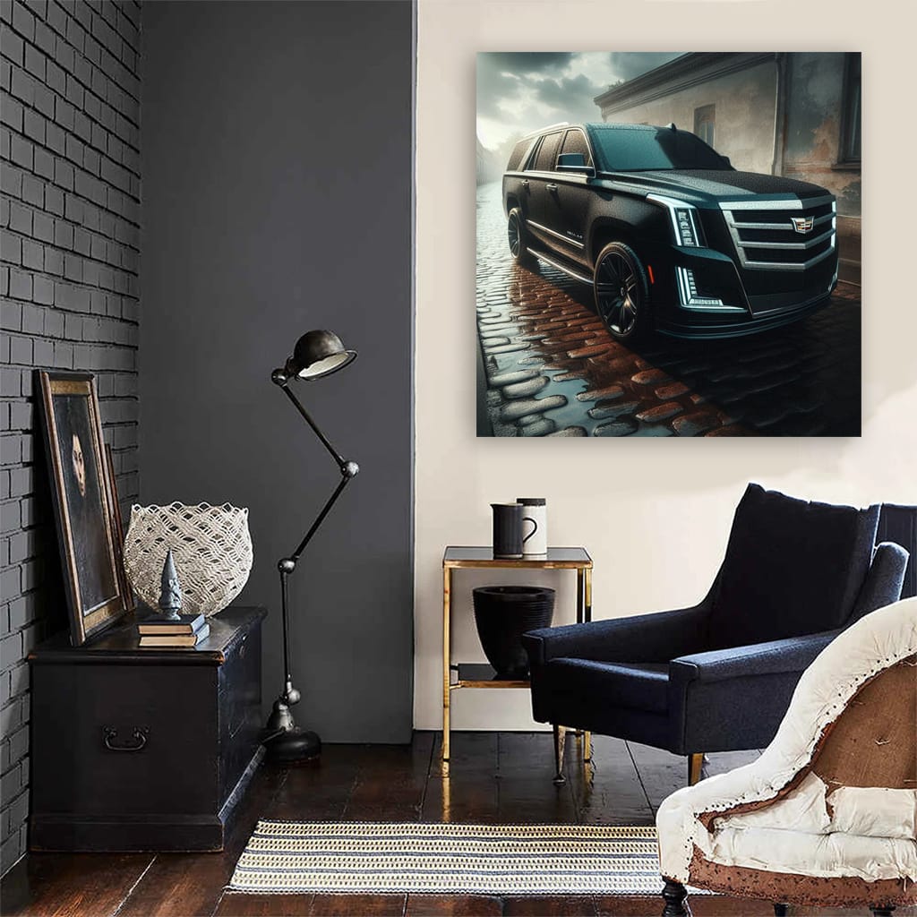 Cadillac Escalade Overcast Weather Wall Art