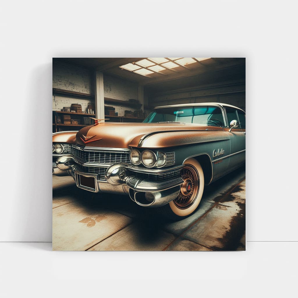 Vintage Cadillac in Classic Garage - Timeless Elegance